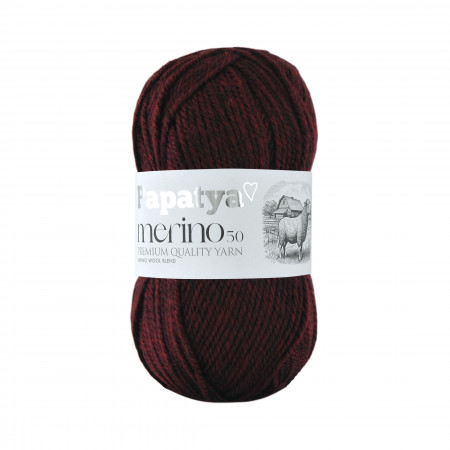 Papatya Merino50 - 100g - Farbe 53280 rotbraun