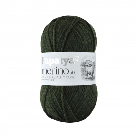 Papatya Merino50 - 100g - Farbe 56900 dunkles Jägergrün