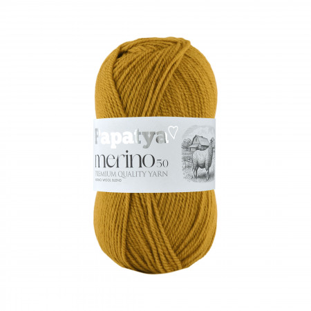 Papatya Merino50 - 100g - Farbe 8820 senf