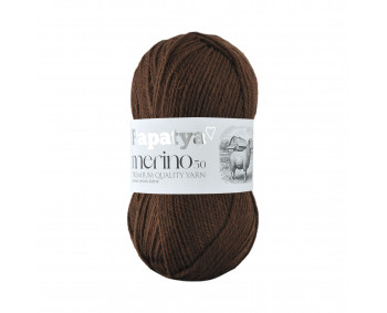 Papatya Merino50 - 100g - Farbe 9080 dunkelbraun
