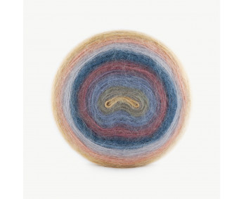Farbe 601 - Papatya Angora CAKE - 200g  (beige-blau-beere-creme)