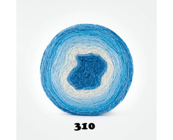 Farbe 310 - Papatya CAKE Silver- 150g  (blautöne+Silberfaden)