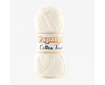 Farbe 0010 weiß - Papatya Cotton Touch - 50g