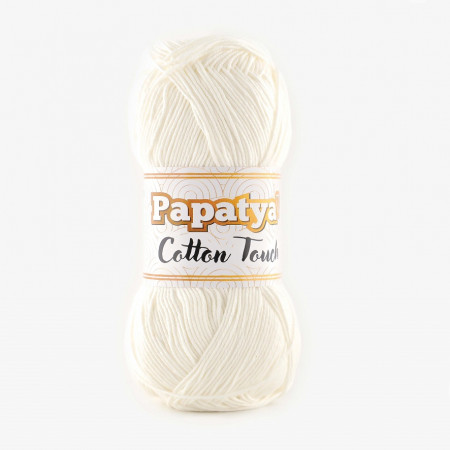 Farbe 0010 weiß - Papatya Cotton Touch - 50g