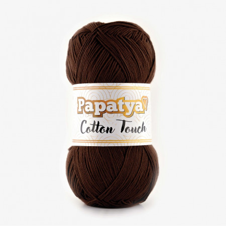 Farbe 0160 dunkelbraun - Papatya Cotton Touch - 50g