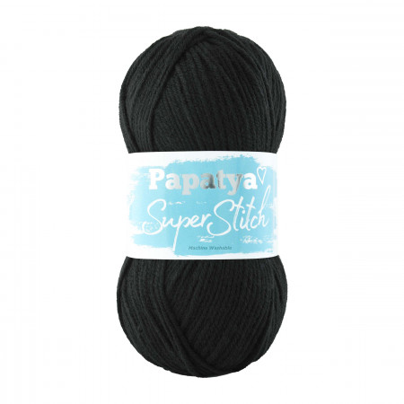 Farbe 2000 schwarz - Papatya Super Stitch - 100g