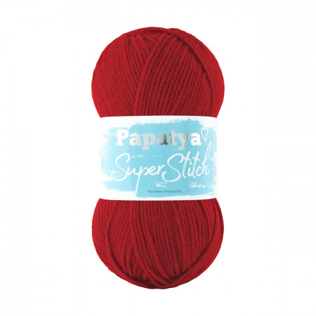 Farbe 3210 dunkelrot - Papatya Super Stitch - 100g
