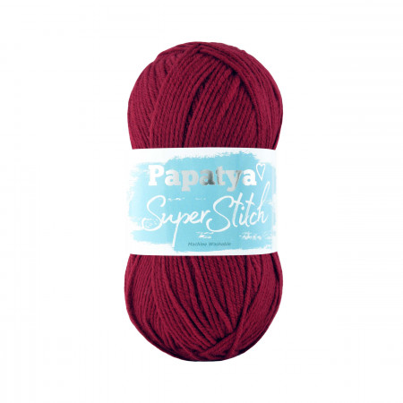 Farbe 3230 weinrot - Papatya Super Stitch - 100g