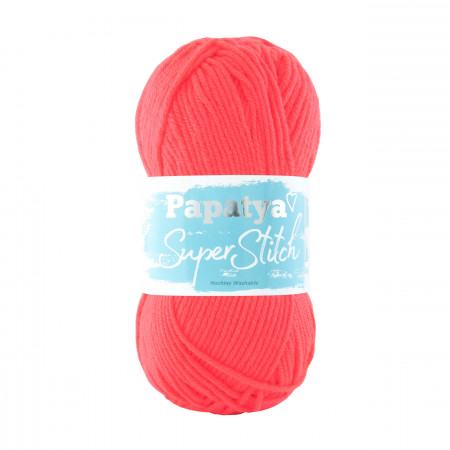 Farbe 4850 neonrot - Papatya Super Stitch - 100g