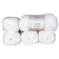 Sonderposten / Banderolenfehler - 5 x 100g = 500g - Farbe Weiss