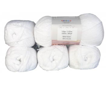 Sonderposten / Banderolenfehler - 5 x 100g = 500g - Farbe Weiss