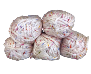 Sonderposten Banderolenfehler - Dick - 5x100g = 500g - natur Tweed bunt