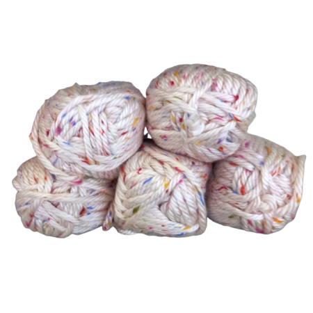 Sonderposten Banderolenfehler - Dick - 5x100g = 500g - natur Tweed bunt
