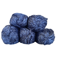 Sonderposten Banderolenfehler - Dick - 5x100g = 500g - blau meliert