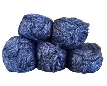 Sonderposten Banderolenfehler - Dick - 5x100g = 500g - blau meliert