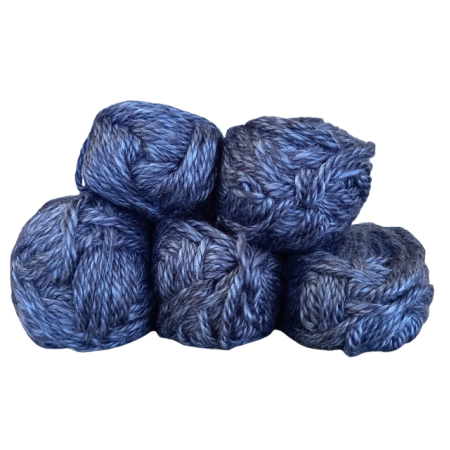 Sonderposten Banderolenfehler - Dick - 5x100g = 500g - blau meliert