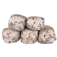 Sonderposten Banderolenfehler - Dick - 5x100g = 500g - natur Tweed braun
