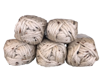 Sonderposten Banderolenfehler - Dick - 5x100g = 500g - natur Tweed braun
