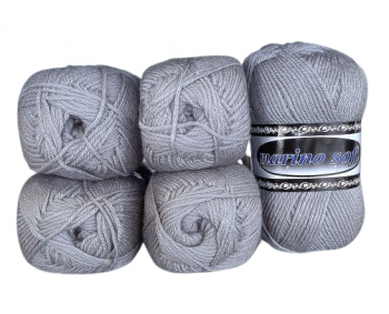 Sonderposten Marino Soft Banderolenfehler - 5 x 100g = 500g - Farbe Grau