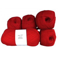Sonderposten 5er Pack Uni - 5x100g = 500g - rot