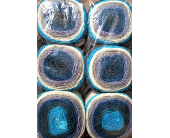 Sonderposten Sparpack 6x150g = 900g  Farbe : 102 türkis-blau-grau