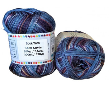Sock Yarn - Acryl - 100g - Sonderposten - Farbe S111