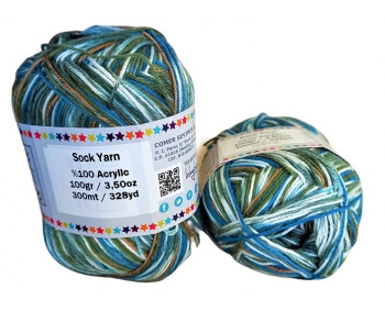 Sock Yarn - Acryl - 100g - Sonderposten - Farbe S118
