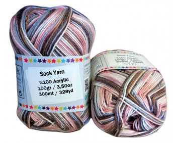 Sock Yarn - Acryl - 100g - Sonderposten - Farbe S119