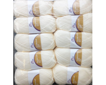 !NEU! Acryl Garn uni 10 x 100g = 1000g - Farbe Creme