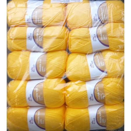 !NEU! Acryl Garn uni 10 x 100g = 1000g - Farbe Gelb