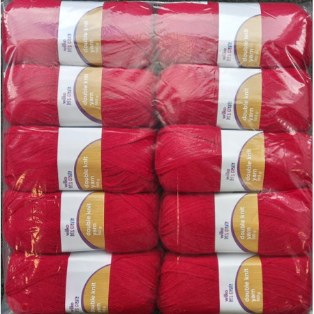 !NEU! Acryl Garn uni 10 x 100g = 1000g - Farbe Rot