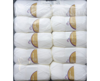 !NEU! Acryl Garn uni 10 x 100g = 1000g - Farbe Weiss