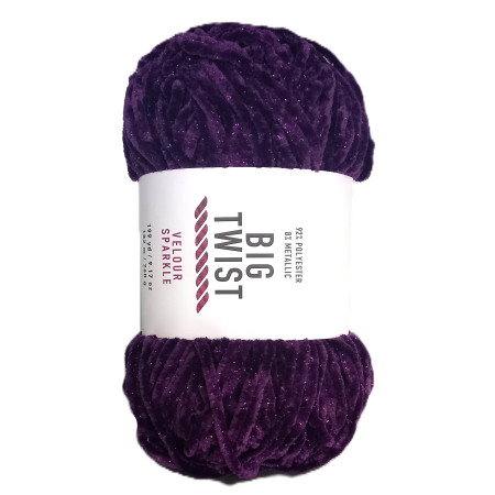 260g Chenille Glitzer - 2362 lila - Sonderposten