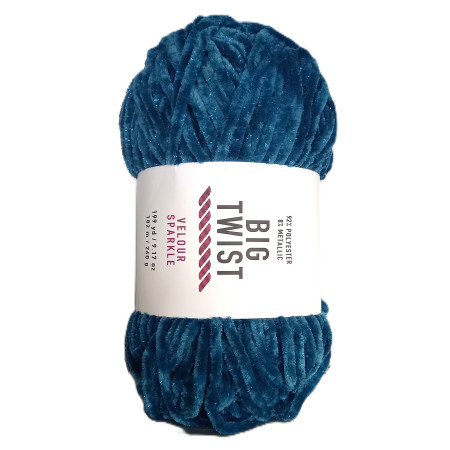 260g Chenille Glitzer - 2404 petrol - Sonderposten