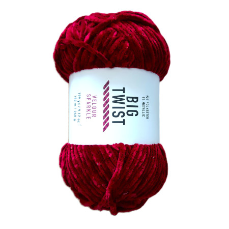 260g Chenille Glitzer - 2370 rot - Sonderposten