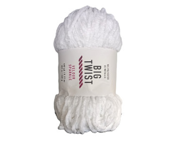 260g Chenille Glitzer - 2347 weiss - Sonderposten