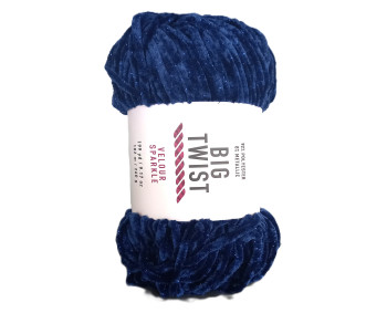 260g Chenille Glitzer - 2396 blau - Sonderposten