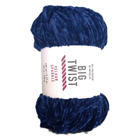 260g Chenille Glitzer - 2396 blau - Sonderposten
