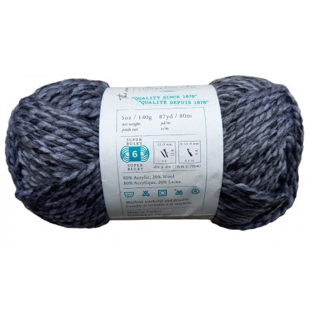 Überproduktion / Mindergewicht - Chunky Yarn - 03 grau melange 140g