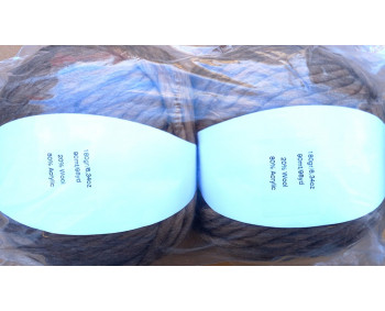 Dochtgarn 2er Pack - 2 x 180g = 360g  - DG02 Braun Meliert