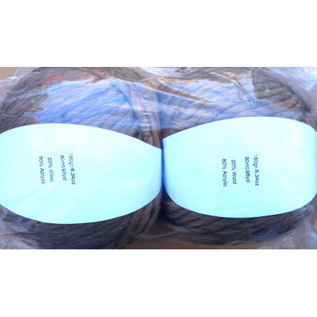 Dochtgarn 2er Pack - 2 x 180g = 360g  - DG02 Braun Meliert