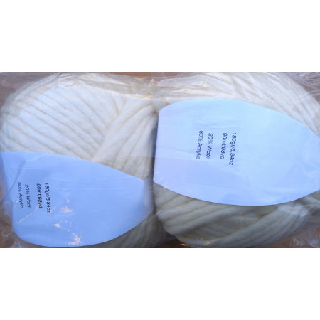 Dochtgarn 2er Pack - 2 x 180g = 360g  - DG03 Creme