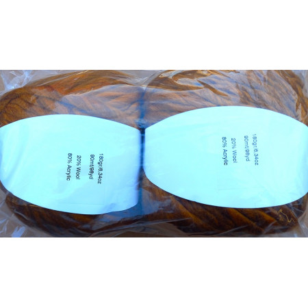 Dochtgarn 2er Pack - 2 x 180g = 360g  - DG06 Goldbraun Meliert