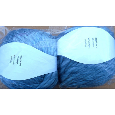 Dochtgarn 2er Pack - 2 x 180g = 360g  - DG11 Blaugrau Meliert