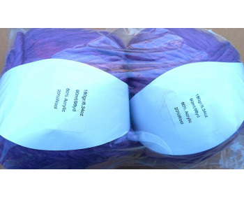 Dochtgarn 2er Pack - 2 x 180g = 360g  - DG13 Lila Meliert