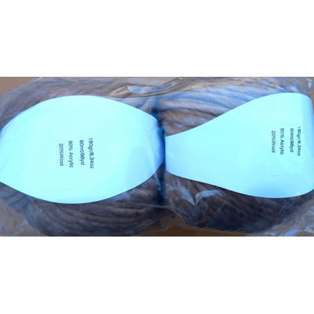 Dochtgarn 2er Pack - 2 x 180g = 360g  - DG15 Braunbeige Meliert