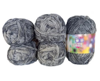 Rozetti ECO Soft / Chenille - 5er Pack - DUNKELGRAU - Sonderposten
