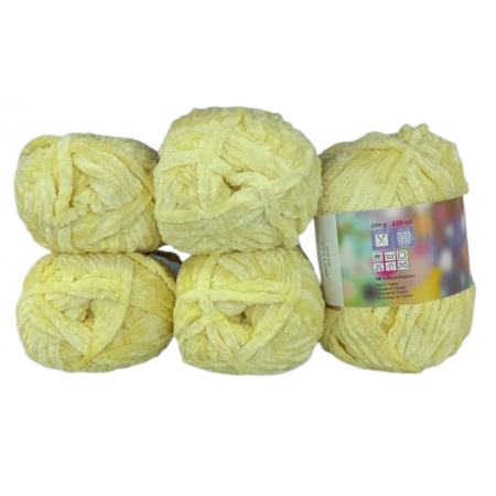 Rozetti ECO Soft / Chenille - 5er Pack - LEMON - Sonderposten
