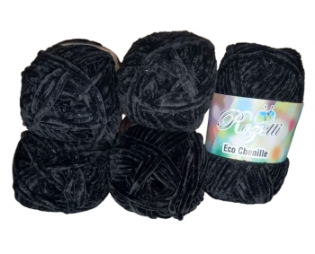Rozetti ECO Chenille - 5er Pack - Black / Schwarz - Sonderposten