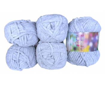 Rozetti ECO Soft / Chenille - 5er Pack - HELLGRAU - Sonderposten